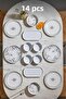 14-Piece 6-Person Cold Flowers Breakfast Set – Luxury Breakfast Presentation Plate Set - 2