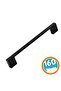 Furniture Drawer Cabinet Door Handle Durable Handle Handles Black 160 mm Black Metal Handle (10 Pcs) - 7