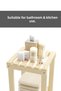 Natural Wooden Bathroom Shelf, 2-Tier Organizer with Shampoo and Towel Organizer, Wooden Nightstand - 3