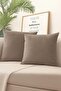 Mink Throw Pillow Cover Set of 4 - Hidden Zipper - Velvet Texture - 2