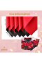 Flower Wrapping Paper 5Pcs, Double Faced Matte Transparent Gift Bouquet Wrapping Paper, Red & Black, 58X58 C - 2