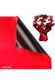 Flower Wrapping Paper 20Pcs, Double Sided Matte Transparent Gift Bouquet Wrapping Paper, Red & Black, 58X58