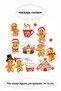New Year Cute Cookies Glass Wall Sticker Set - Christmas Ornament Decor Set - 2
