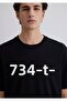 Peanuts Printed Black T-Shirt Loose Fit / Loose Relaxed Cut 0612661-900 - 5