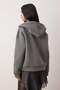 Wardrobe Essentials – Antrasit Melanj Oversize Kapüşonlu Örme Sweatshirt |TWOAW26SW00018 - 4