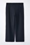 Lacivert Lastik Belli Wide Leg Büyük Beden Dokuma Pantolon TBBAW26AR00019 - 8