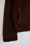 Koyu Kahverengi Peluş Regular Dokuma Garnili Fermuarlı Örme Hırka/Sweatshirt TWOAW25SW00139 - 6