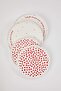 2-Piece Polka Dot Cake Plate Set 20 cm & 2-Piece Serving Plate Set 26 cm Tphaw26Tbk00008 - 6
