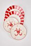 2'li Yılbaşı Şeker Kamışı Pasta Tabağı 20cm & 2'li Çizgili Servis Tabağı 26cm TPHAW26TBK00010 - 5