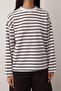 Brown Striped Oversize/Wide Cut Crew Neck Slim Knitted Sweatshirt Twoaw23Sw00326 - 3