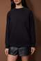Black Relaxed/Casual Fit Basic Raglan Sleeve Crew Neck Knitted Sweatshirt Twoaw26Sw00030 - 4