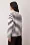 Brown Striped Oversize/Wide Cut Crew Neck Slim Knitted Sweatshirt Twoaw23Sw00326 - 4