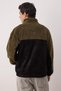 Yeşil Unisex Oversize/Geniş Kesim Renk Blok Sıcak Tutan Peluş Sweatshirt TMNAW22SW1477 - 4