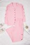 Pembe Kurdele/Fiyonk Nakış Detaylı Viskon Dokuma Pijama Takımı TBBAW26AI00051 - 2