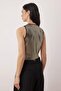 Gold Crew Neck Knitted Sequin Snap Body Tpraw26Bd00002 - 4