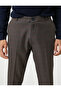 Basic Pleated Trousers with Button Detail and Pockets - 5
