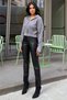 Gray Zippered Finger Pass-Through Hooded Knitwear Sweater / Cardigan - 2