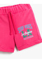 Printed Short Shorts Cotton Lace Waist - 3