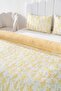 Lorisa Yellow Double Duvet Cover Set Cotton - 3