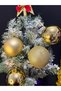 10 cm Gold Christmas Tree Ornament Set of 6 Shiny & Glitter & Matte Shatterproof Christmas Balls |   Eng-147 | - 2
