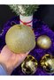 10 cm Gold Christmas Tree Ornament Set of 6 Shiny & Glitter & Matte Shatterproof Christmas Balls |   Eng-147 | - 5