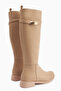 Kanako Nud, Beige Accessory Women's Zippered Short Heeled Boots - 4