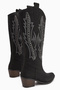 Fizaro Black Pointed Toe Embroidered Staple Detailed Western, Cowboy Women's Boots - 8