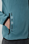 Mint Green Text Embroidered Stand Collar Zippered Standard Fit Men's Sweatshirt Fleece - 87992 - 3