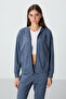 Petrol Hooded Hidden Pocket Detail Standard Fit Women's Tracksuit Set - 95306 - 3