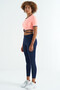 Indigo Logo Print Detailed High Waist Diving Fabric Slim Fit Women's Tights - 94627 - 5