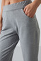 Gray Melange Detailed Pocketed Comfortable Fit Classic Leg Women's Sweatpants - 94007 - 3