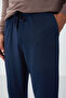 Indigo Lace-Up Pocket Standard Fit Classic Leg Men's Sweatpants - 84682 - 4