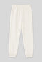 Ecru High Waist Jogger Comfortable Form Cuffed Women's Tracksuit Bottom - 94561 - 2