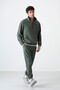 Çağla Half Zipper Stand Collar Elastic Leg Fleece Men's Tracksuit Set - 85159 - 2