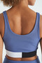 Lilac Color Blocked Logo Printed Slim Fit Ribbed Women's Bustier - 97275 - 9
