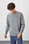 Omar Gray Melange Raised Men's Sweatshirt - 88137