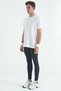 Black Back Ankle Print Detailed High Waist Slim Fit Active Sports Men's Tights - 84988 - 9