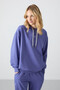 Lilac Hooded Kangaroo Pocket Comfortable Fit Elastic Leg Women's Tracksuit Set - 95288 - 5