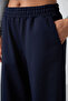 Indigo High Waisted Pocketed Comfortable Form Wide Leg Women's Tracksuit Bottom - 94567 - 5