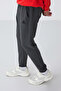 Anthracite Melange Classic Standard Mold Cuffed Men's Tracksuit Bottom with Pocket - 84652 - 3