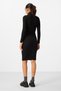 Black Camisole Knitwear Slim Fit Turtleneck Women's Dress - 97117 - 8