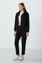 Black Hooded Hidden Pocket Detailed Standard Size Women's Tracksuit Set - 95306 - 5
