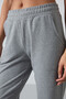 Grey Melange High Waisted Pocketed Comfortable Form Classic Leg Women's Tracksuit Bottom - 94584 - 3