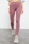 Dried Rose High Waist Slim Fit Skinny Leg Women's Leggings - 94011 - 8