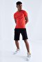 Black Single Zipper Pocket Detailed Lace-up Standard Mold Men's Shorts - 81202 - 2