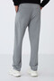 Gray Melange Lace-Up Pocket Standard Fit Classic Leg Men's Tracksuit Bottom - 84682 - 6