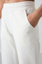 Ecru High Waisted Pocketed Comfortable Form Classic Leg Women's Tracksuit Bottom - 94584 - 3