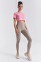 Dark Beige High Waist Slim Fit Narrow Leg Women's Tights - 94011 - 5