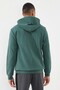 Green Kangaroo Pocket Standard Fit Hooded Men's Sweatshirt - 87883 - 5