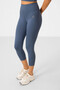Petrol High Waist Capri-Crop T-Shirt Slim Fit Women's Leggings Set - 95285 - 6
